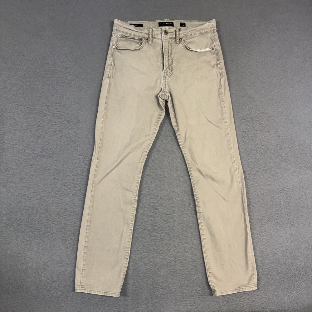 Lucky Brand Jeans Mens 32x32 Light Brown 121 Slim Straight Stretch Cotton Preppy